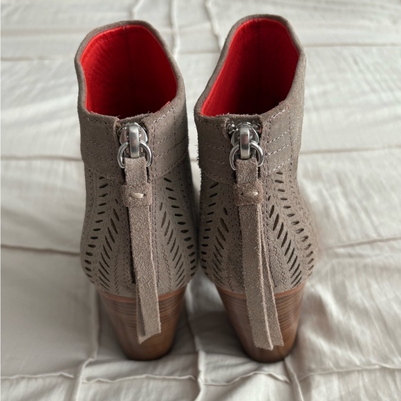 Coach Grey Suede Ankle Boots with Cutout Detail (Size 8B) - Picture 3 of 7